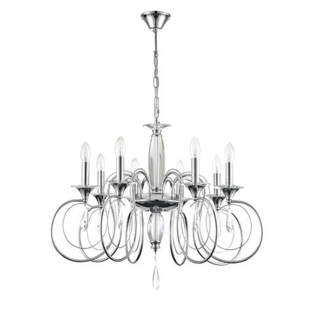 8032/8 CLASSI LN26 084 хром, металл/хрусталь Люстра подвесная Е14 8*40W 220V LAOKA