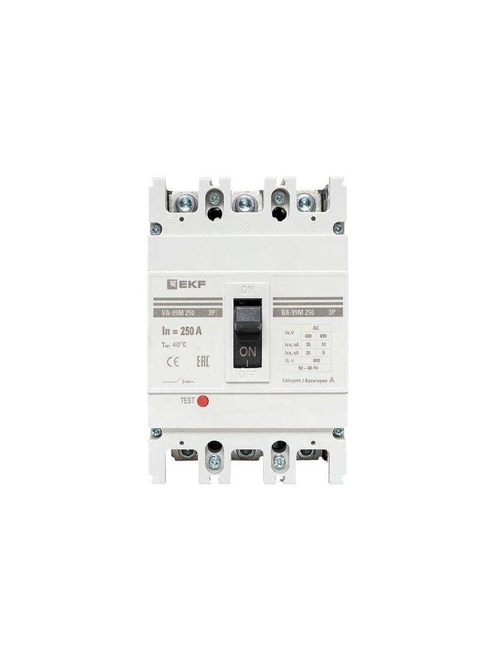 Выключатель автоматический 3п 250/250А 35кА ВА-99М PROxima EKF mccb99-250-250m