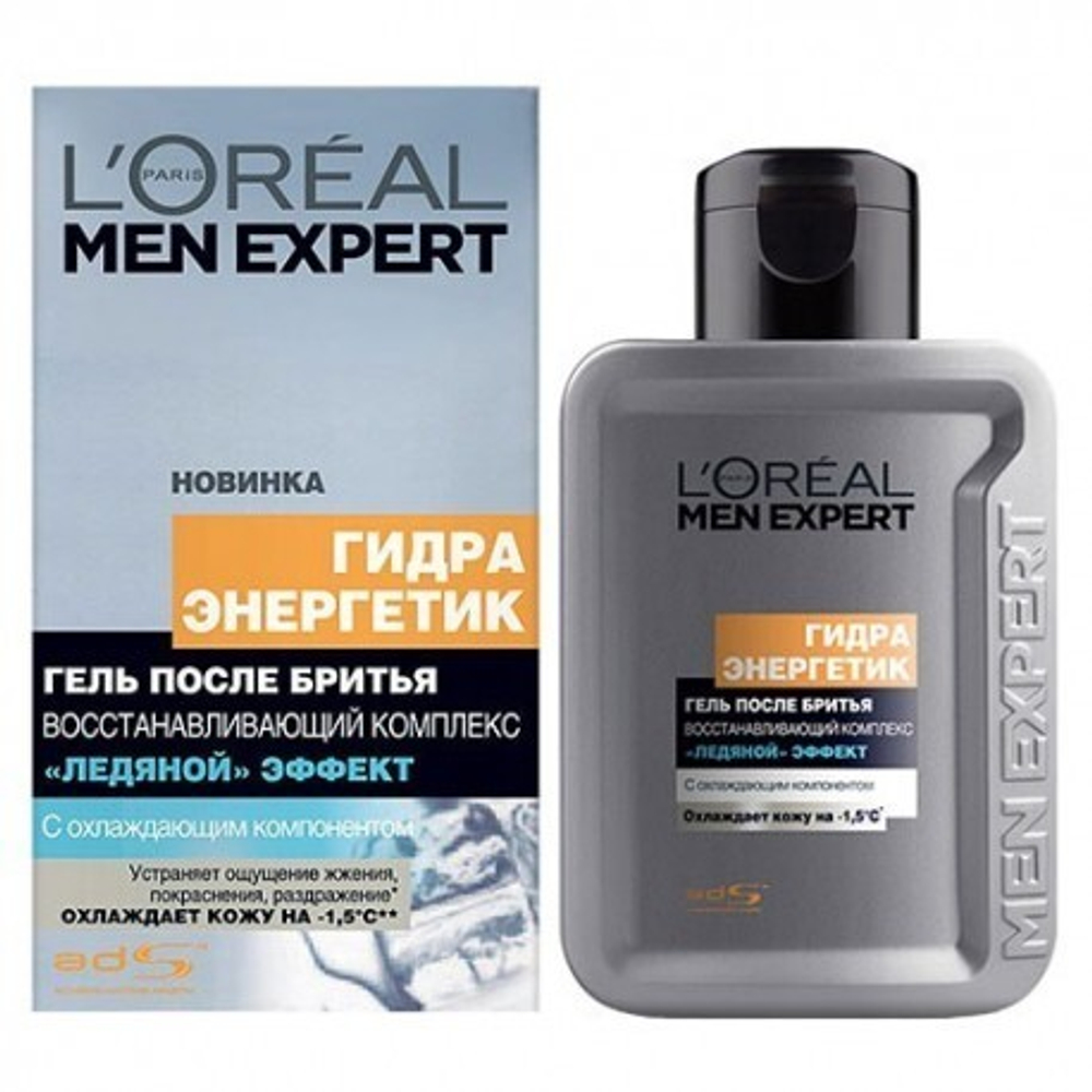 L'Oreal Paris Гель после бритья Men Expert Гидра Энергетик, ледяной эффект, 100 мл