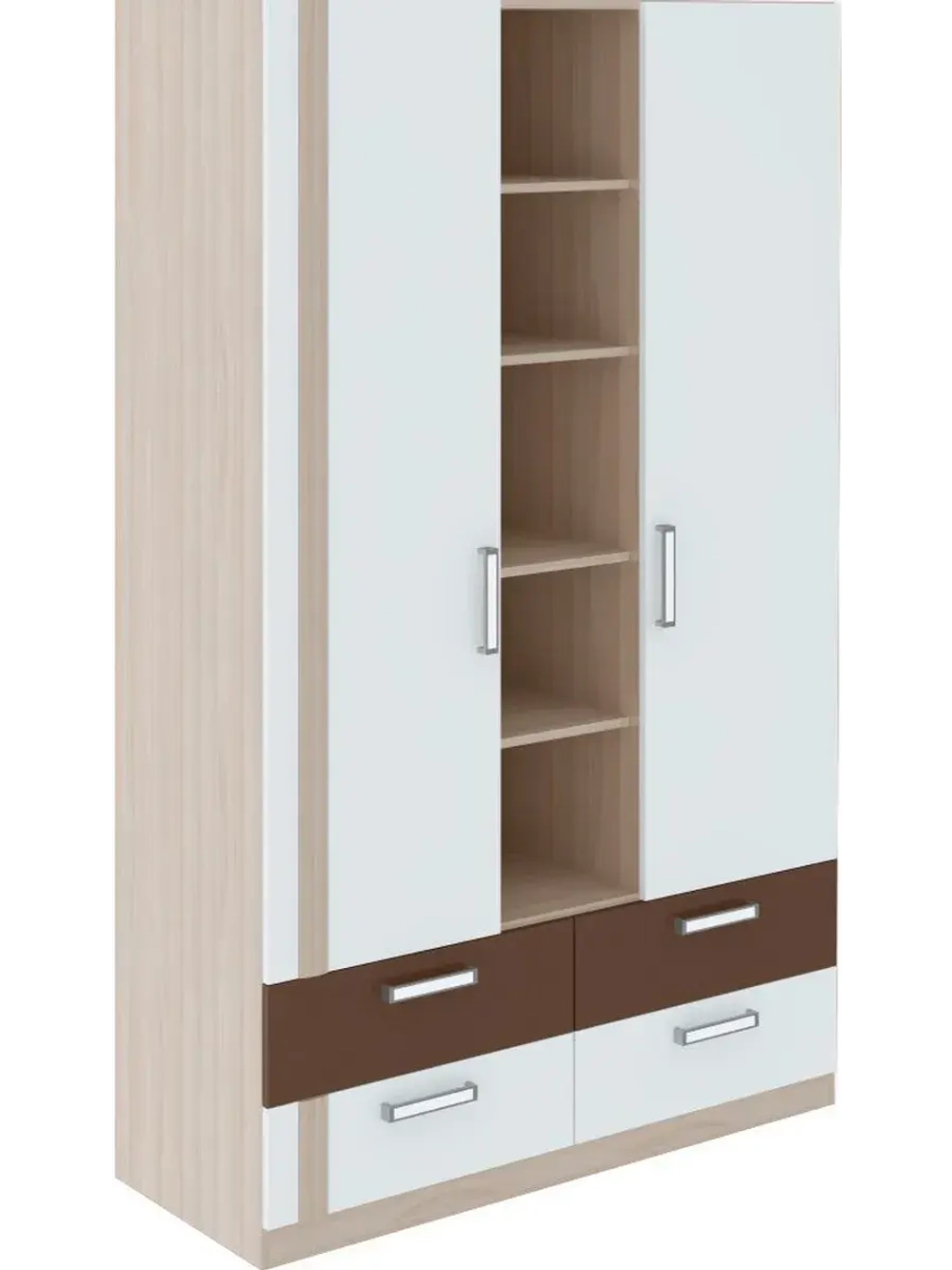 Шкаф для одежды распашной Белый 120х51х200 см