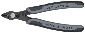 Кусачки для электроники прецизионные антистатические Electronic Super Knips  KNIPEX 78 61 125 ESD KN-7861125ESD