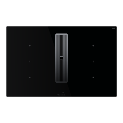 Индукционная варочная панель с вытяжкой Kuppersbusch KMI 8350.0 SR Silver Chrome