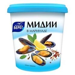 МЯСО МИДИЙ ЧИЛИЙСКОЙ ВАРЕНОЙ 390 ГР В МАРИНАДЕ /БАЛТИЙСКИЙ БЕРЕГ/