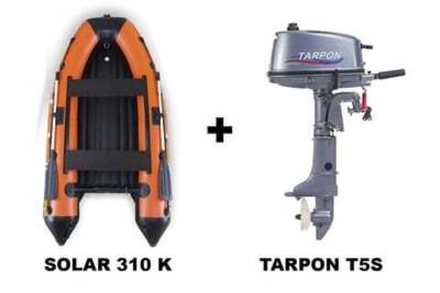 Лодка ПВХ SOLAR 310 K + 2х-тактный лодочный мотор TARPON T5S