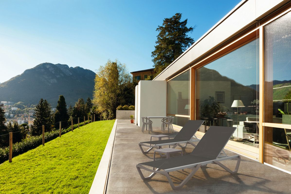 Шезлонг-лежак металлический Wave