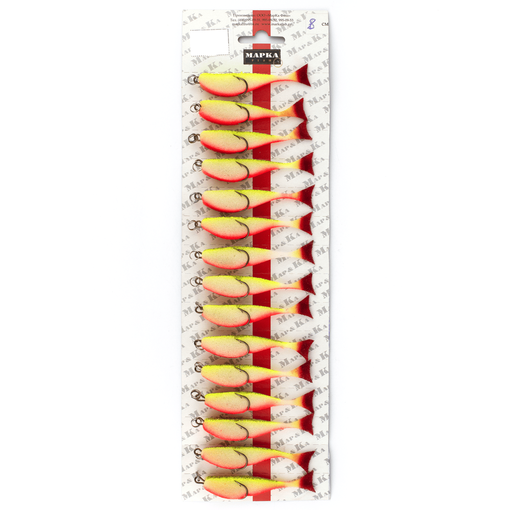 Поролоновая рыбка "Марка" мерцающая, 8см (15шт/уп)