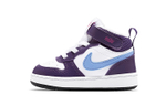 Baby Nike Mid 2 non-slip wear-resistant mid-top sneakers purple, white and blue