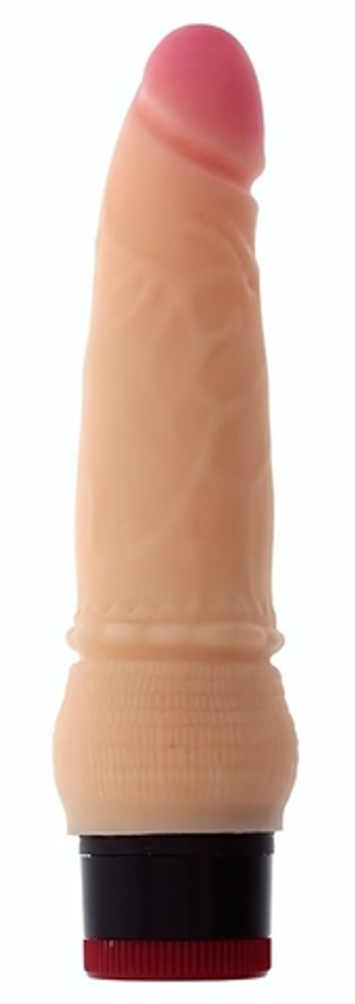 Вибратор-реалистик со встроенным пультом REALSTUFF 6INCH VIBRATOR - 15,5 см. (Цвет: телесный)