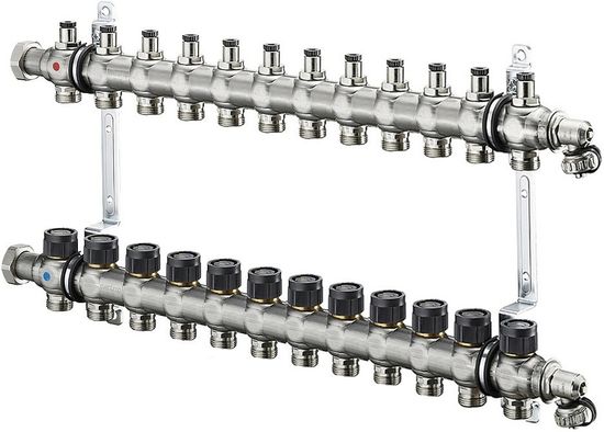 Коллектор Oventrop Multidis SF 1" 12хG 3/4 1404562 (двенадцать контуров) с вентильными вставками
