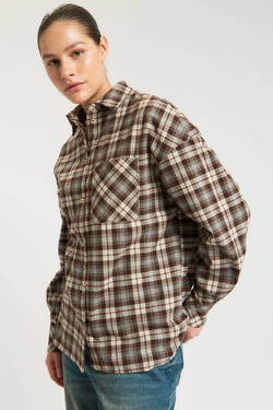 Фланелевая рубашка boyfriend в клетку