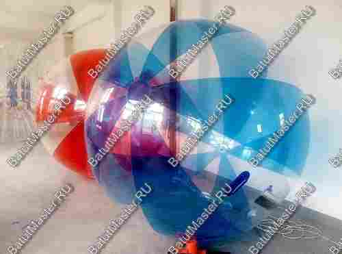 Аттракцион Водный шар ПВХ «Прозрачно-голубой» 1,5*1,5*1,5 м