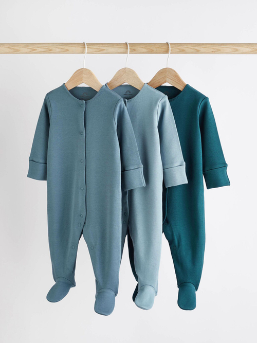 Комбинезон / Cлип для малышей Next D84-250, 3 шт., Синий, Голубой