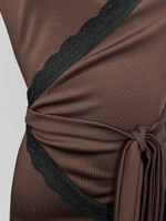 Кофточка TREND ICON 312 однотонная на запах с отделкой кружевом