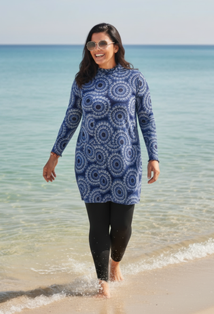 Купальный комплект 17270 синие круги