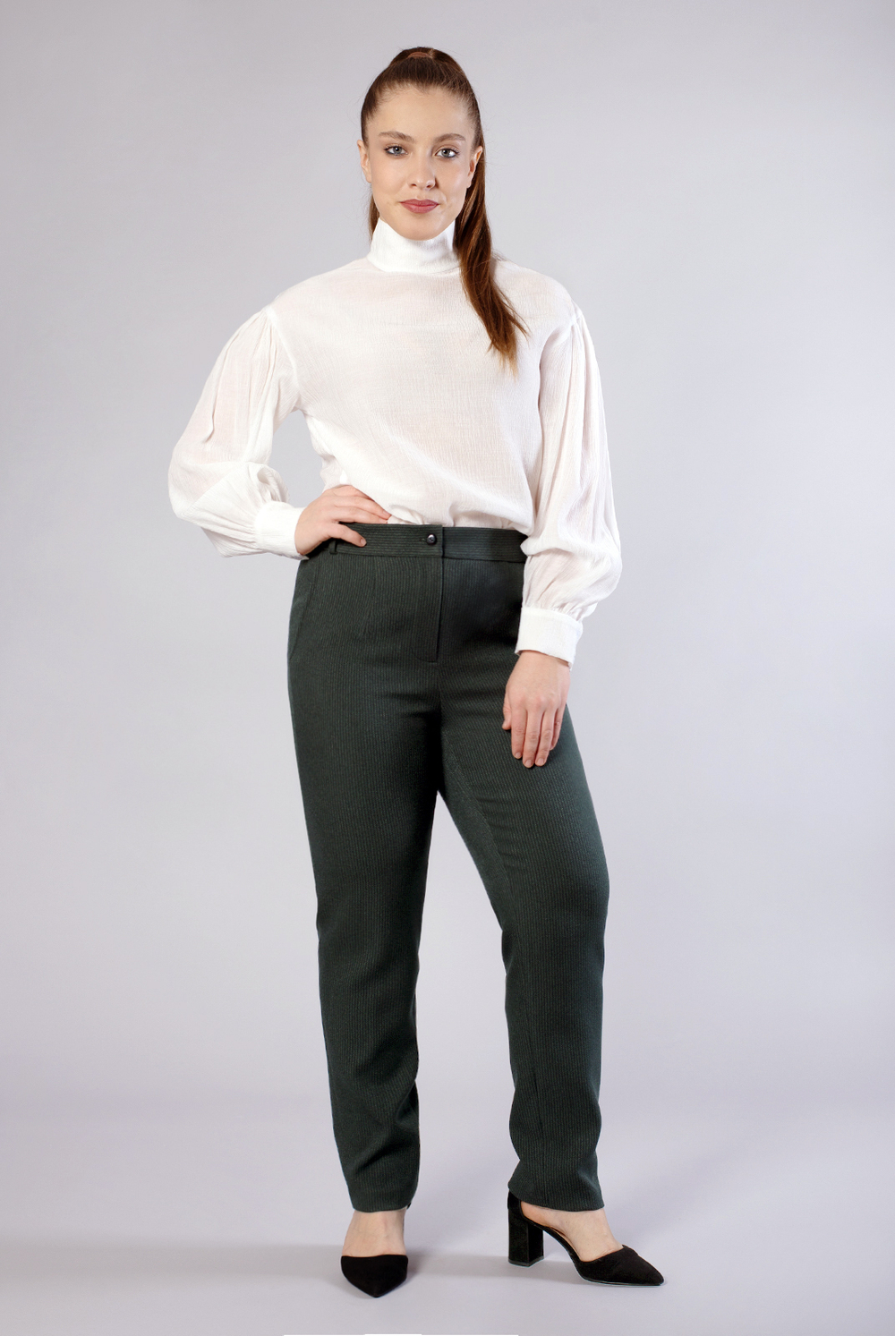 Брюки женские 2757АПВ, зеленый #341З022757АПВ