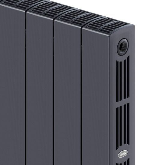 Радиатор Rifar SUPReMO Ventil 500 "титан" - 8 секций подключение нижнее (правое)