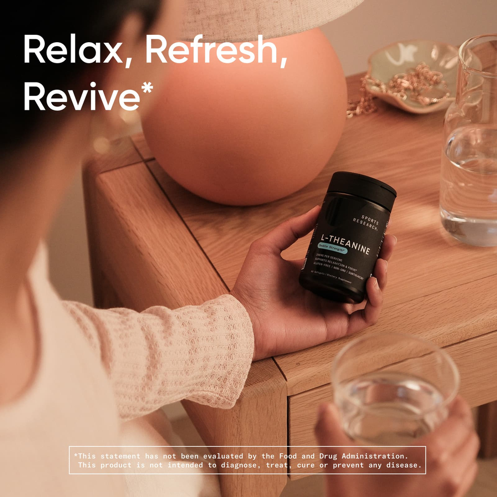 Sports Research, L-теанин, 200 мг, 60 капсул