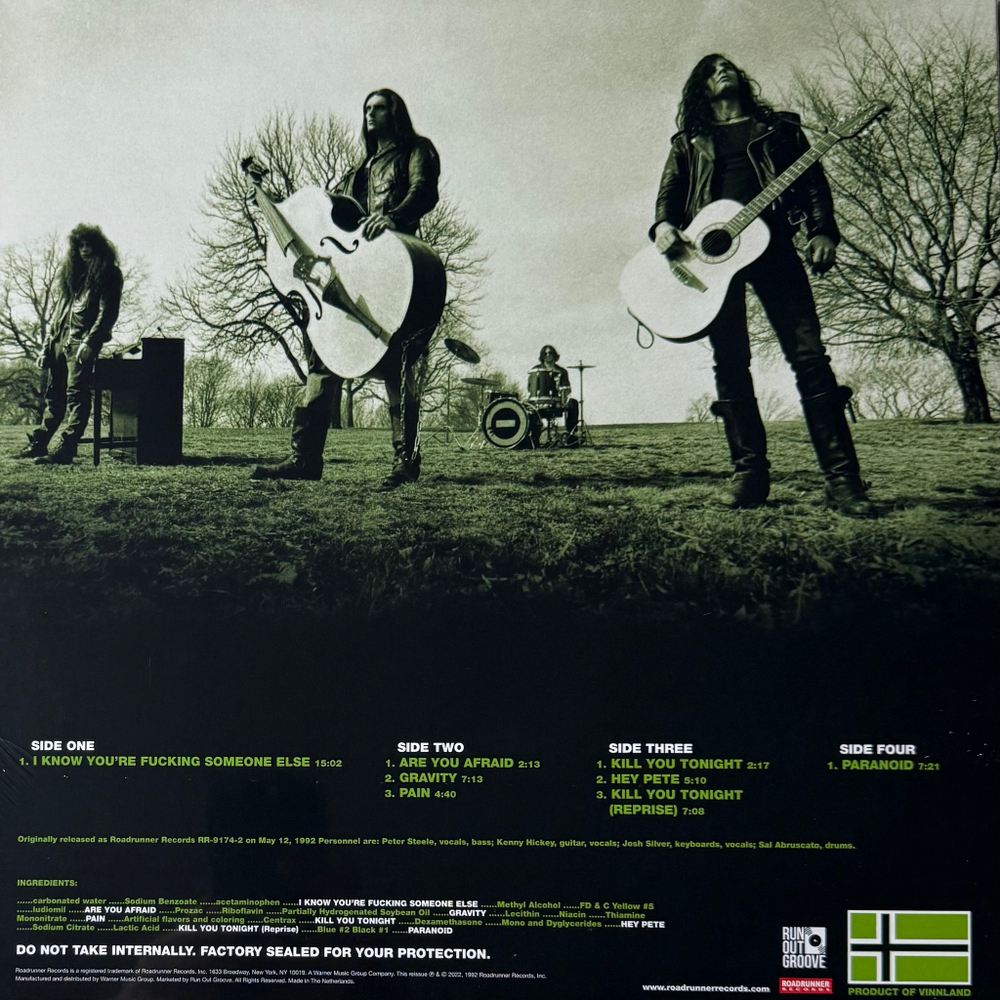 Виниловая пластинка Type O Negative ‎– The Origin Of The Feces 2LP Green