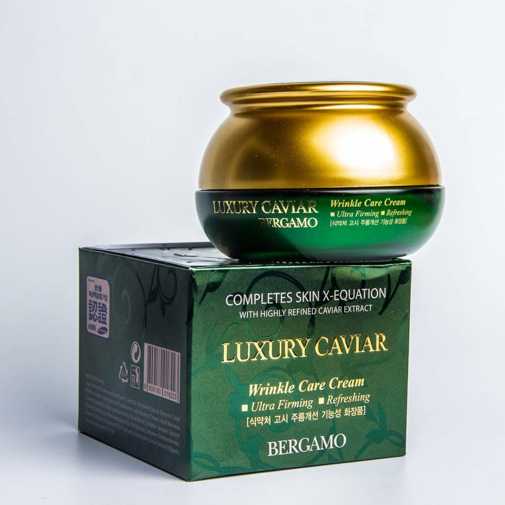 [Bergamo] Luxury Caviar Wrinkle Care Cream - Омолаживающий крем с экстрактом черной икры, 50 гр