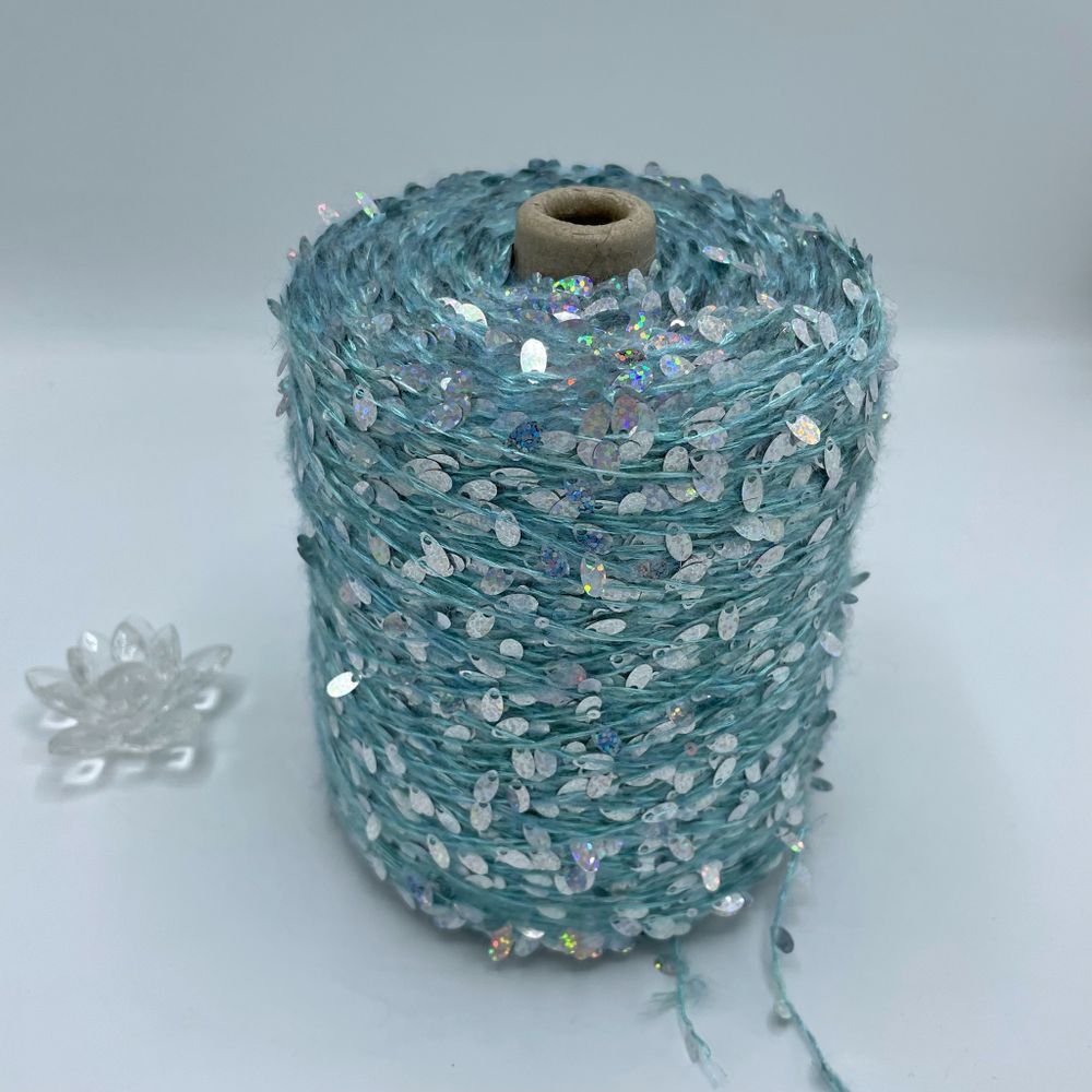 Пайетки FILATI ITALIANA 51% каплевидные пайетки 15% альпака 8% хлопок 26% полиаимд