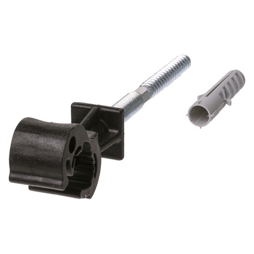 Держатель шпилька-саморез длина 120мм полимер. фиксатор с защелкой для прута D8-10 мм гор. цинк. TDM SQ2402-3236