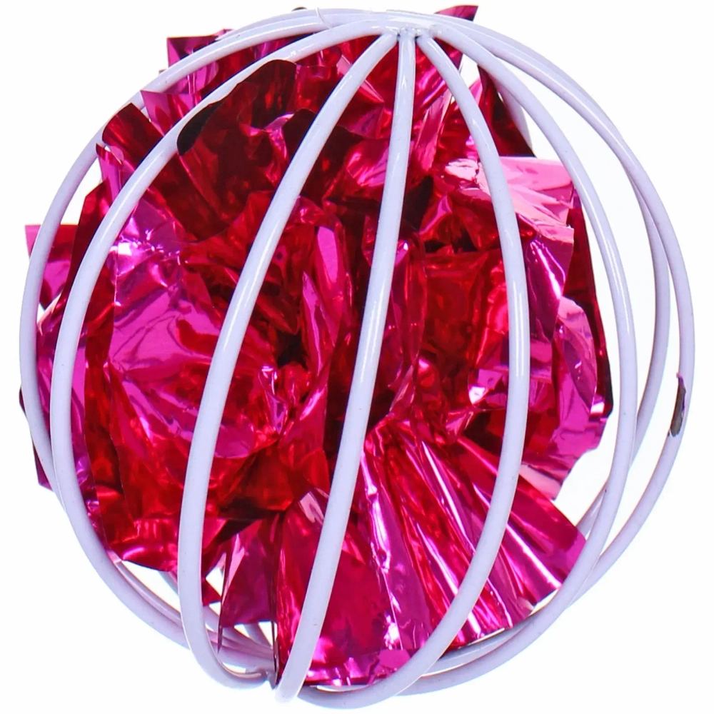 Игрушка - мячик для кошек «ИГРУЛИК», шуршалка, цвет розовый, d - 6см