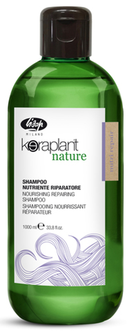 Шампунь для глубокого питания и увлажнения волос - Lisap Keraplant Nature Nourishing Repair Shampoo 1000мл