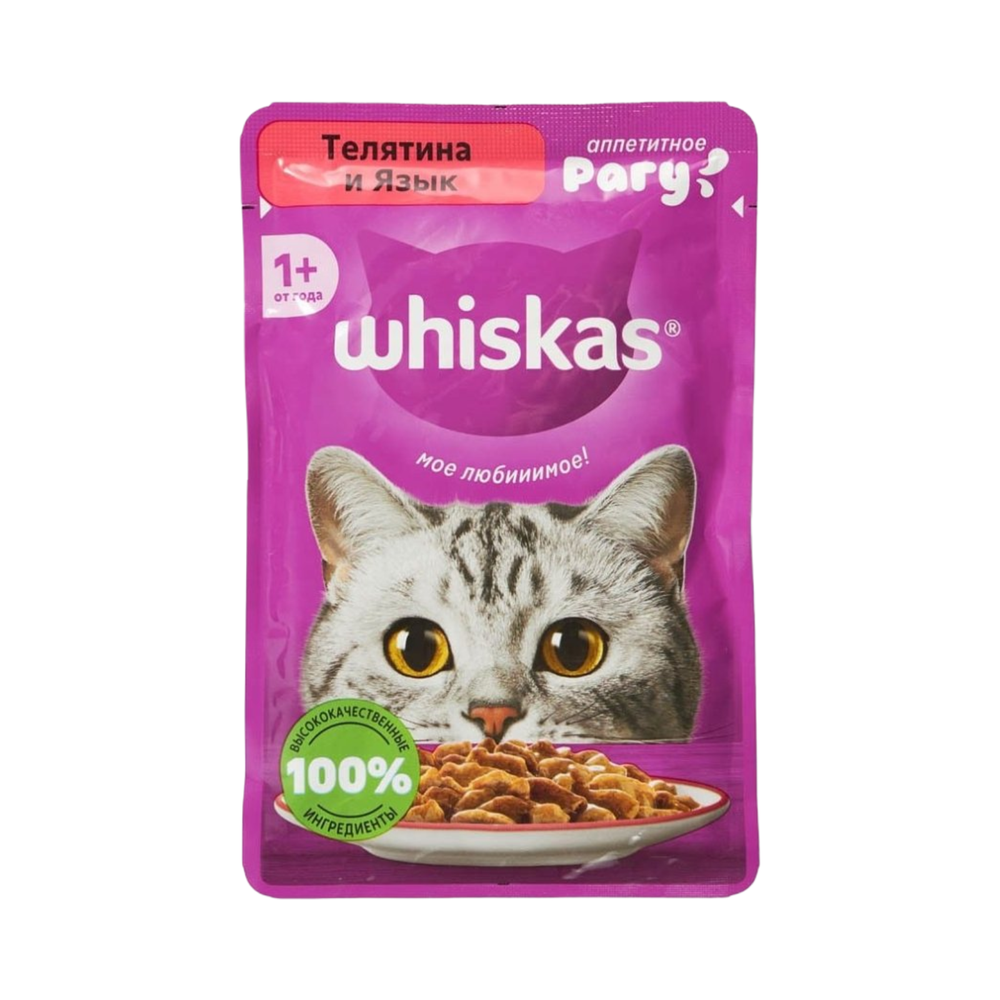 Корм "Whiskas" рагу телятина и язык 75г