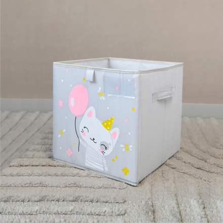 Коробка 30х30 Котик (серый)