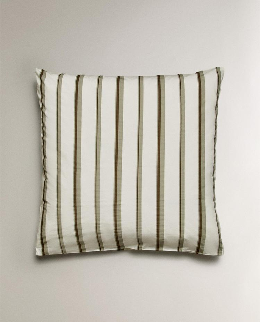 ZARA HOME (300 НИТЕЙ) НАВОЛОЧКА В ПОЛОСКУ, ЖЕЛТОВАТО-БЕЛЫЙ