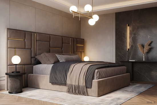 Кровать Howard с широким изголовьем