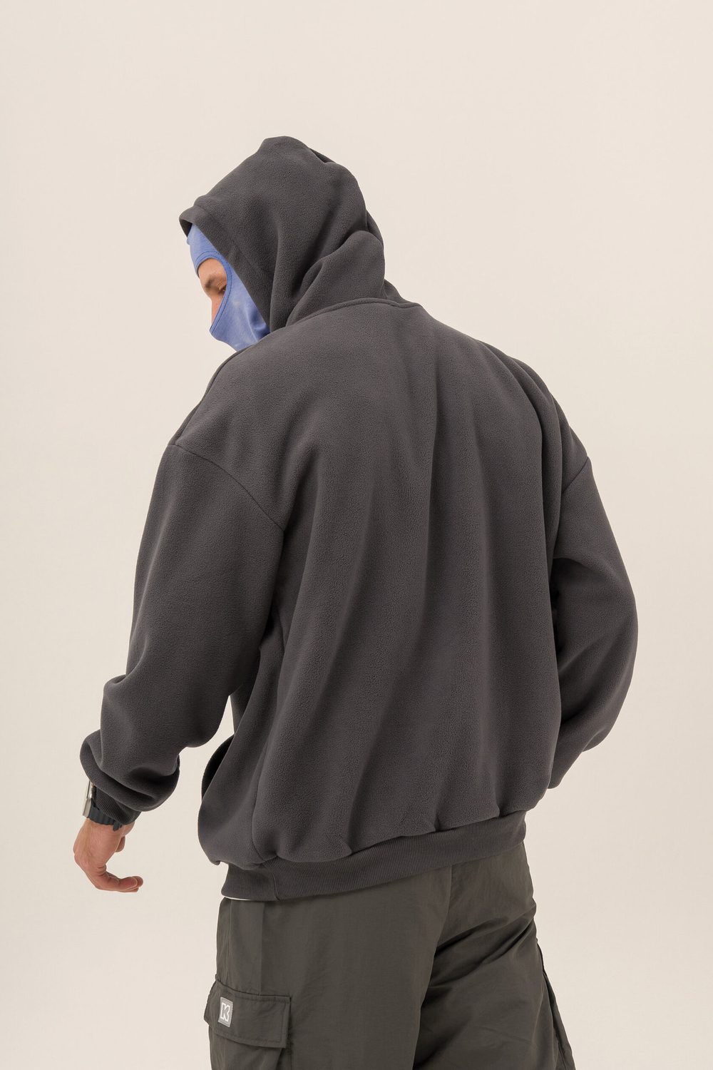 Худи KUL'TURA "HALF ZIP FLEECE 450 GR" Темно-серый