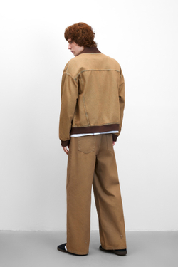 Бомбер DENIM JACKET бежевый