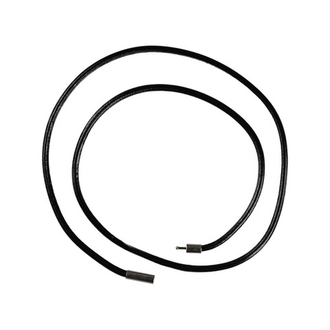 "Zlatka" Шнур кожаный с замком LCC-01 45 см d 2.5 мм 1 шт №01 черный