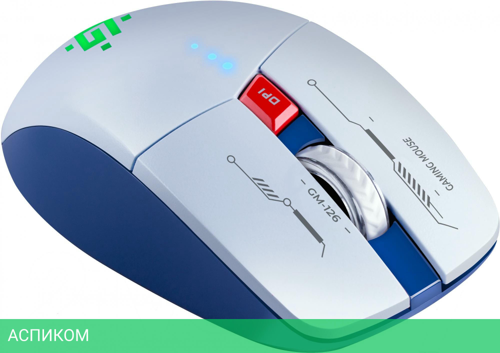 Мышь Defender Tisa GM-126 Whte/Blue (52126)