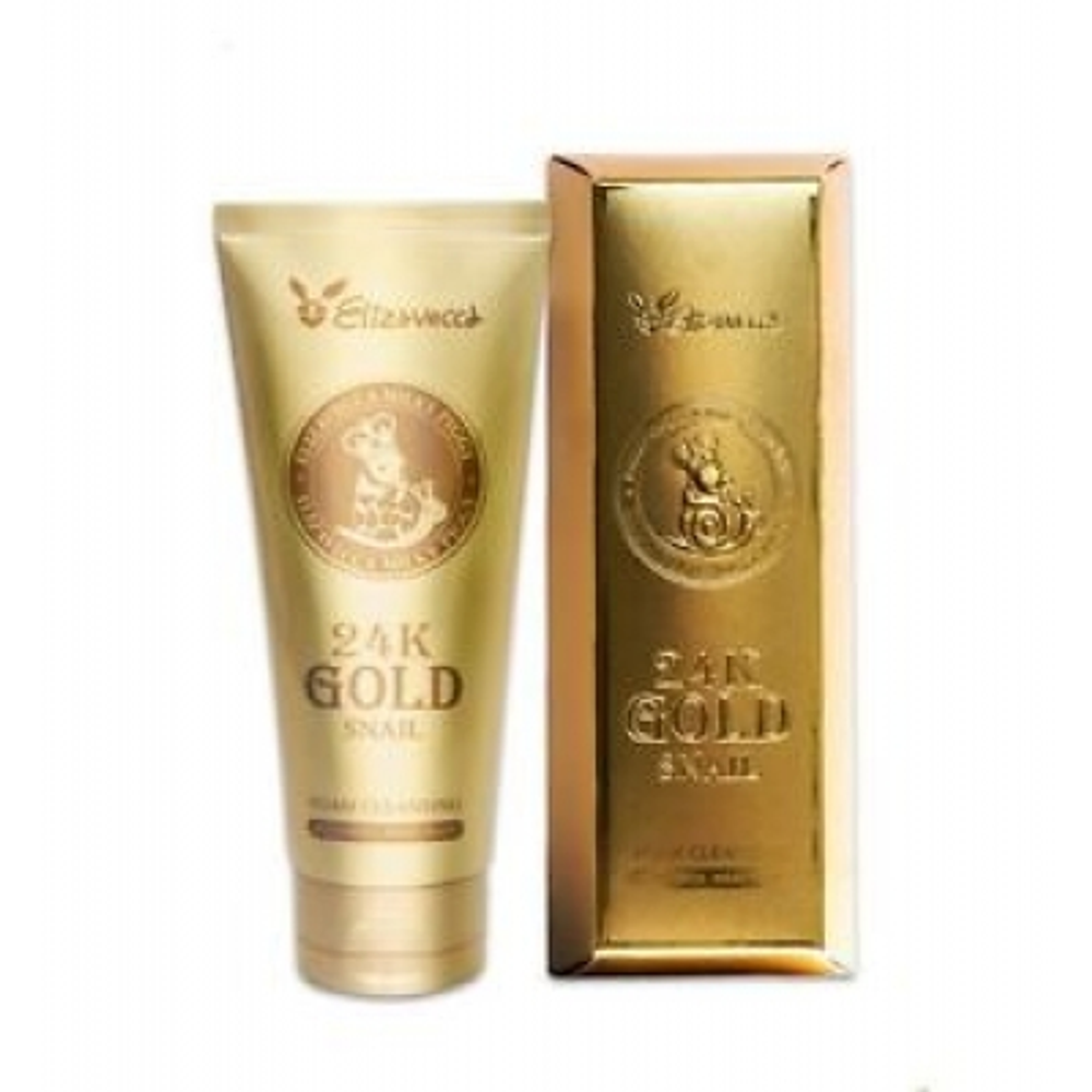 Нежная пенка для умывания с муцином улитки и 24К золотом Elizavecca 24K Gold Snail Cleansing Foam