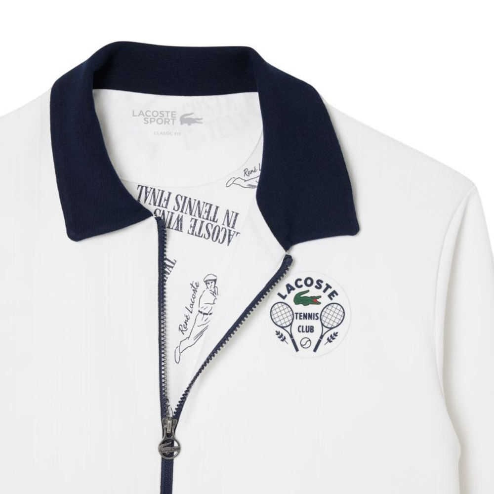 Куртка теннисная Lacoste Tennis Heritage Ultra Dry - white/navy blue