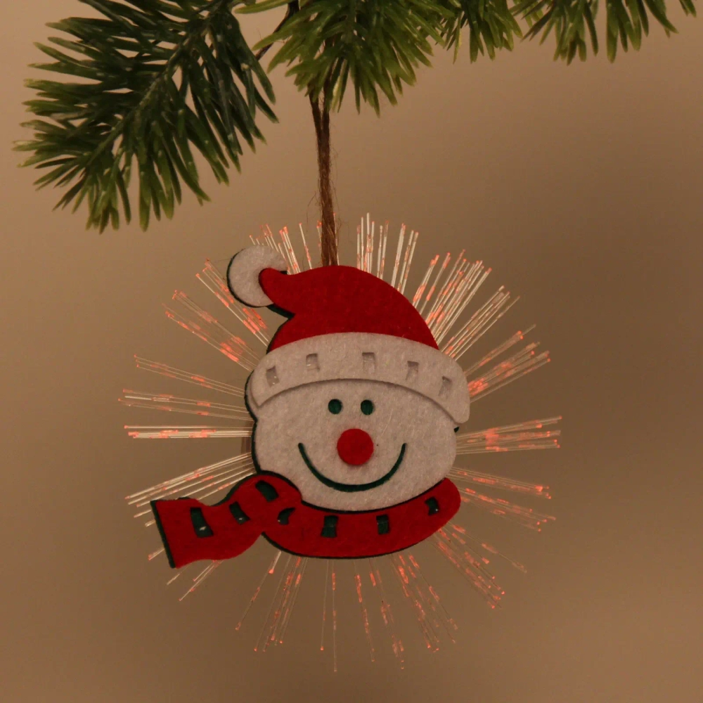 Сувенир с подсветкой «Снеговик в колпачке» 10 см