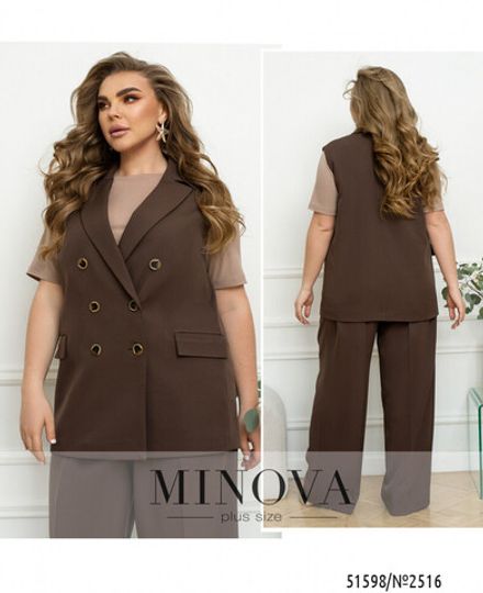 Жилет 2516-шоколадный Minova Фото 1