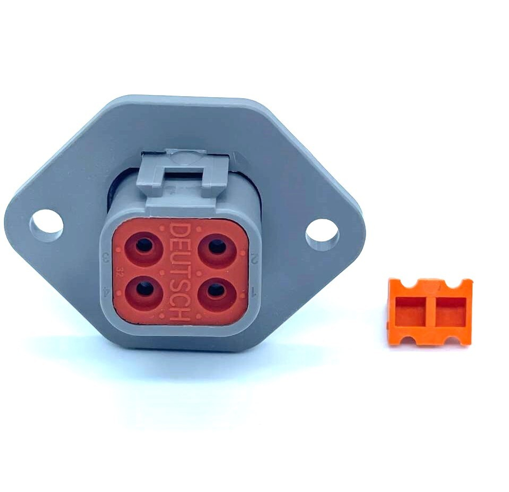 Разъем с фланцем DTP04-4P-L012