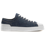 HERMES Cross Denim Low top Stylish Skateboarding Shoes Men"s Blue