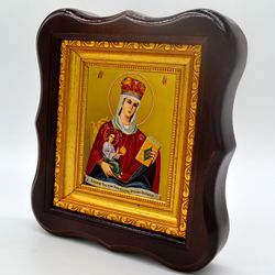 Михайловская икона Божией Матери. Икона на холсте.