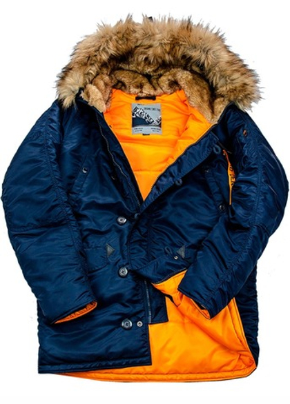 Куртка Аляска N-3B Husky Denali 2024 (синяя - r.blue/orange)