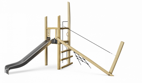 Комбинация с пожарным спуском и горкой