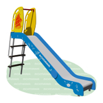 Горка h 1250, скат пластик, принт морской Romana 110.23.01-01