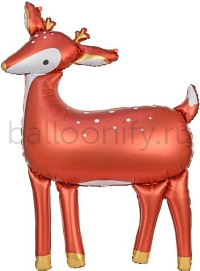 Шар (37''/94 см) Фигура, Лесной Олень, Золотое копытце, 1 шт.