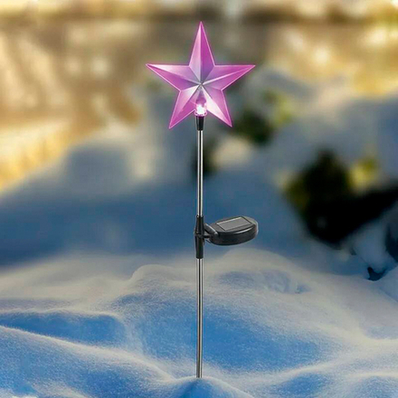 Светильник садовый Lamper Звезда, на солнечной батарее, 1 Вт, IP65, 500 мм