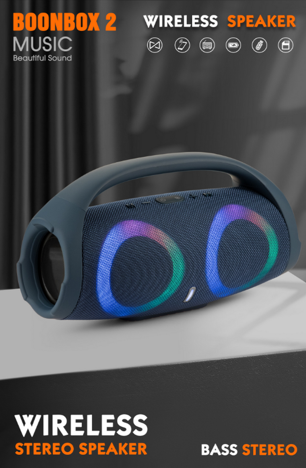 Беспроводная колонка BoonBox2 Mini (BT/USB/FM) Light