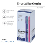 Ручка "SmartWrite Creative" шариковая 0.5 мм, синяя (3 цвета) (Bruno Visconti)