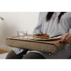 Подставка с деревянным подносом laptray мини дерево-песчаная